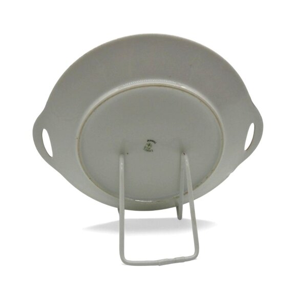 LIMOGES Porcelain Floral Platter With Gold Handles, France Vintage 11" - Picture 8 of 11